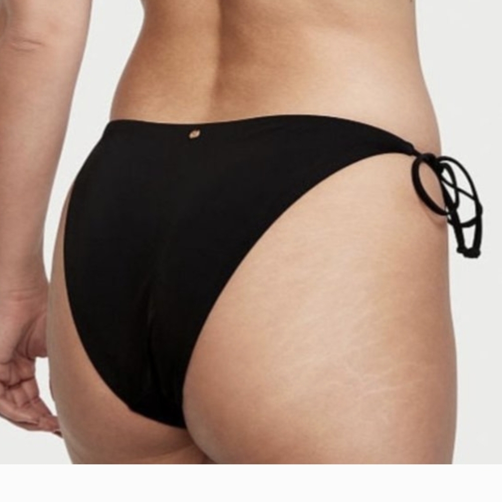 Victoria's Secret Black Side-Tie Bikini Bottom XL
